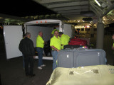 unloading the luggage at the airport in Nashville
