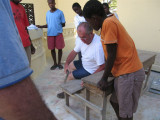 Bill still working on an old bench