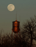Moon &  Albany's Water Tower
