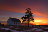 Old Brick Church at Sunset