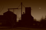 Moon & Elevator (Sepia)