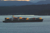 Cargo at Sunset in Puget Sound