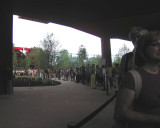 Hence, the long queue for entry