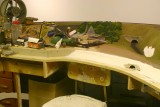 Raised view of plastered embankment