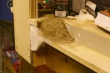 Left hand formation plastered & dirt-ed