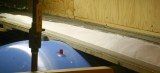 Plastered embankment and unpainted Homa-Bed
