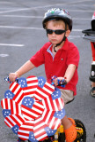 Patriotic Young Cyclist