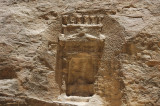 Ruins carved into the wall of the Siq