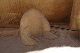 Remains of a statue of a camel in the Siq
