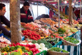 The outdoor market at Place Monge