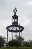 A gazebo overlooking the gardens