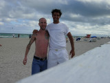 Nicolas and Greg at the beach