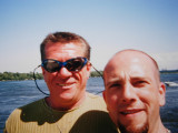Germain And Greg on the St Lawrence River.