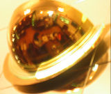 restaurant lamp reflection, 1/2 sec and blurred