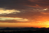 Coolish to the south over sliver of bay, flaming to the north