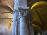 Decorated columns.