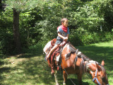 Kyle going on a Pony Ride