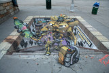 Artist Julian Beevers Sidewalk Art - Union Square