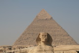 The sphynx in front of  Chefrens Pyramid