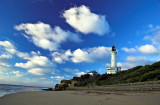 Lighthouse & beach below