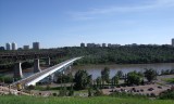 High Level Bridge and LRT Bridge (blue/white)