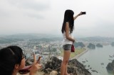 Selfie on top of Bai Tho Mountain