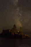 Hollow rock under the Milky Way