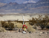Desert roadside memorial