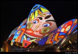 Happy face, sydney opera house, Vivid 2013