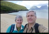 Selfie - barry and Sue on North beach, LHI