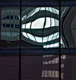 Reflections on a building.
