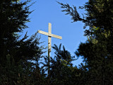 Cross at Ballinspittle - Image of statue below.