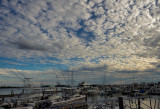 Clouds over marina