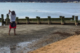 Golf at the beach in winter