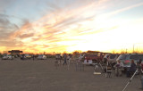 We were treated to a beautiful sunset - and free pizza and drinks,