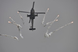 Dutch AH-64 Apache with flares, Texel Airshow 2015