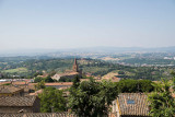 View over a valley below