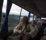 Dave Larson on bus