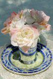Vase wtih pink flowers