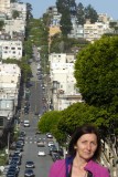 Me in front of Lombard street
