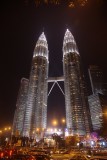 Petronas towers (KLCC) at night