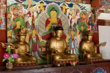 Buddha statures in temple in Mt. Kumgang region