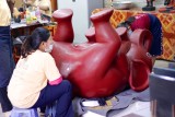 Decorating an elephant, Cambodia