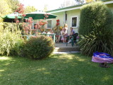 Zac's birthday - parents take refuge on deck
