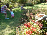 Zac's bithday - Astrid helps out with Holly