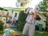 Zac's birthday - time to throw the kids around