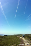 Perpesctive and plane trails -  Derwent Edge