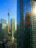 Toronto view from my room window. Hilton Hotel 28th floor.