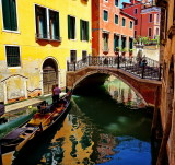 Gondola under the bridge