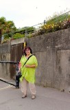 Ann below Jane Austen's Garden, Lyme Regis~Dorset